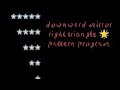 Downward mirror right triangle star pattern program (Java).