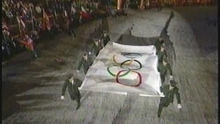 Olympic Hymn 1998 Nagano オリンピック旗降納　自衛隊の見事な行進と長野市児童合唱団の澄んだ歌声に世界が感動 オリンピック賛歌.