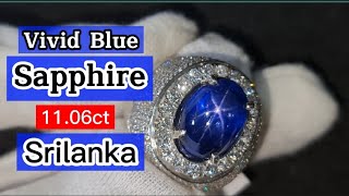 Vivid Blue Sapphire❗11.06ct❗No heated❗Srilanka❗GRI Lab❗Rommy 0818 0890 7858