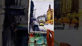 WATERCOLOUR CITYSCAPE PAINTING//COMPOSITION ART//JOSEPH ZBUKVIC WATERCOLOR PAINTING DEMO BY ME#city