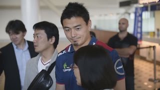 五郎丸選手が豪到着 Ｓラグビーのレッズ合流へ