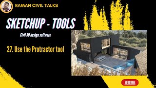 SketchUP - 27. Use the Protractor tool
