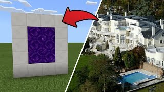 How To Make a Portal to the $24M Hillside Mansion Dimension in MCPE (Minecraft PE)