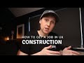 How to get a construction job in the UK: ADVICE for foreigners