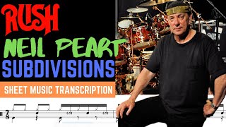 RUSH SUBDIVISIONS by Neil Peart (Drum Sheet music PDF)