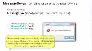 03C Messageboxes (VB & C#)