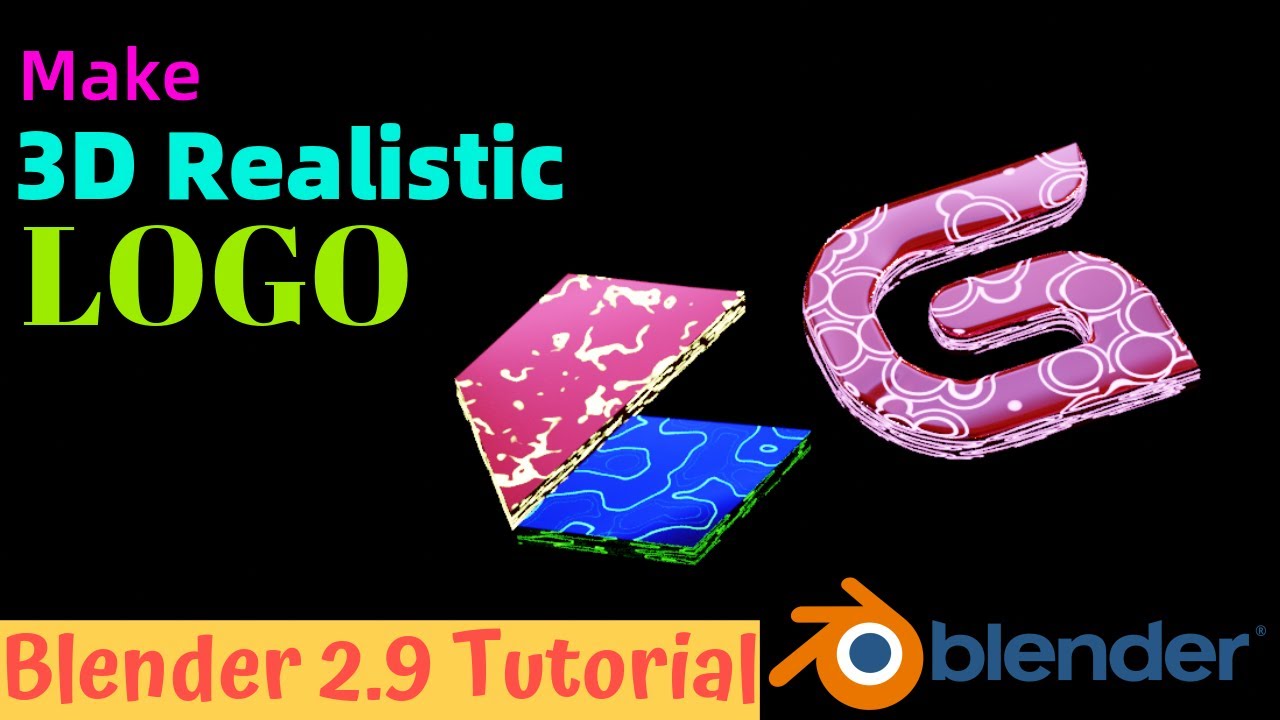 Make 3D Logo From 2D Image In Blender | Make 3D Realistic LOGO ...