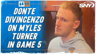 Donte DiVincenzo explains altercation with Myles Turner during Knicks' Game 5 win | SNY