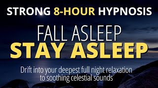 Sleep hypnosis For Deep Sleep  (Strong) | Fall Asleep Fast | 8-hour Dark Screen