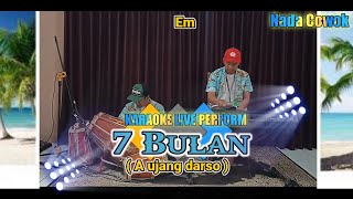 Tujuh bulan karaoke  (ujang darso) nada cowok Em