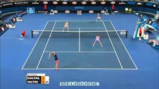 Hantuchova/Knapp v Hingis/Pennetta highlights (2R) - Australian Open 2015