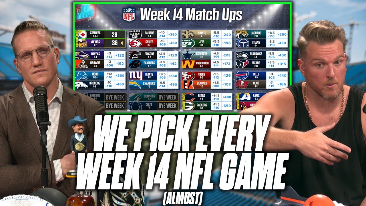 Pat McAfee & AJ Hawk Pick Every Week 14 Game In The NFL - Win Big Sports