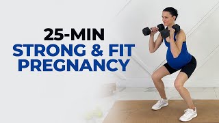 Pregnancy Exercises For Strength (Dumbbell Workout for 1st, 2nd & 3rd Trimester)