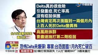 恐怖Delta未爆彈 ! 專家：台恐面臨1月內死亡破百│中視新聞