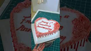 How to cut heart ❤️ shape from round cake ⁉️ #shorts