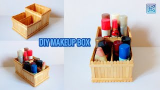 DIY MAKEUP / COSMETICS BOX | CARA MEMBUAT KOTAK MAKEUP DARI STIK ES KRIM