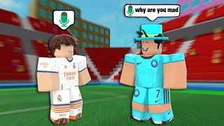 I 1v1'd a TOXIC Kid in VOICE CHAT... (Touch Football Roblox)