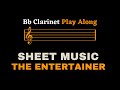 Joplin - The Entertainer | Bb Clarinet Play Along (Sheet Music/Score)