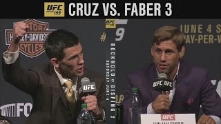 Cruz, Faber exchange more insults at UFC 199 press conference