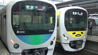 西武鉄道32103F+38105F(ぐでたま)　準急池袋行　所沢発車