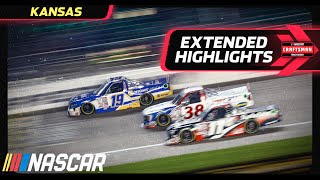 Kansas race ends in three-wide dash to the finish | NASCAR Truck Series Extended Highlights