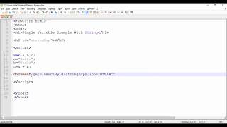 JavaScript - Simple Variable Example with String - Intact Abode