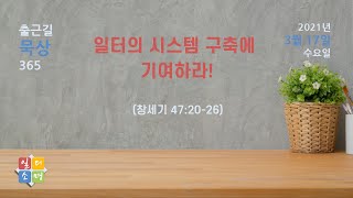 일터의 시스템 구축에 기여하라! (창 47:20-26) [창세기출근길묵상76]