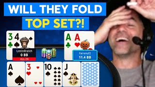 Folding Top Set To A Giant Overbet? | Final Table Poker | Big Shot 109