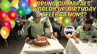 *EXCLUSIVE FOOTAGE* - NUFC’s Bruno Guimaraes’ celebrates birthday with Brazil squad at World Cup!