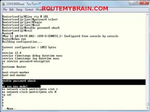 Setup passwords on a cisco router Setup passwords on a cisco router