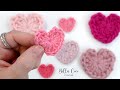 How to Crochet a Mini Heart - the EASIEST and FASTEST way! Beginner Friendly