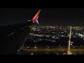 southwest airlines night landing at midway