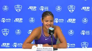 Emma Raducanu Press Conference after defeating Serena Williams at the Cincinnati Open