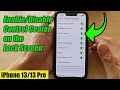 iPhone 13/13 Pro: How to Enable/Disable Control Center on the Lock Screen