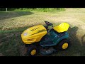 yard man riding mower with 17hp v twin briggs run up and look over