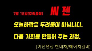 [주식] 7월 15일 씨젠  종목. 이런하락..두려우신가요??