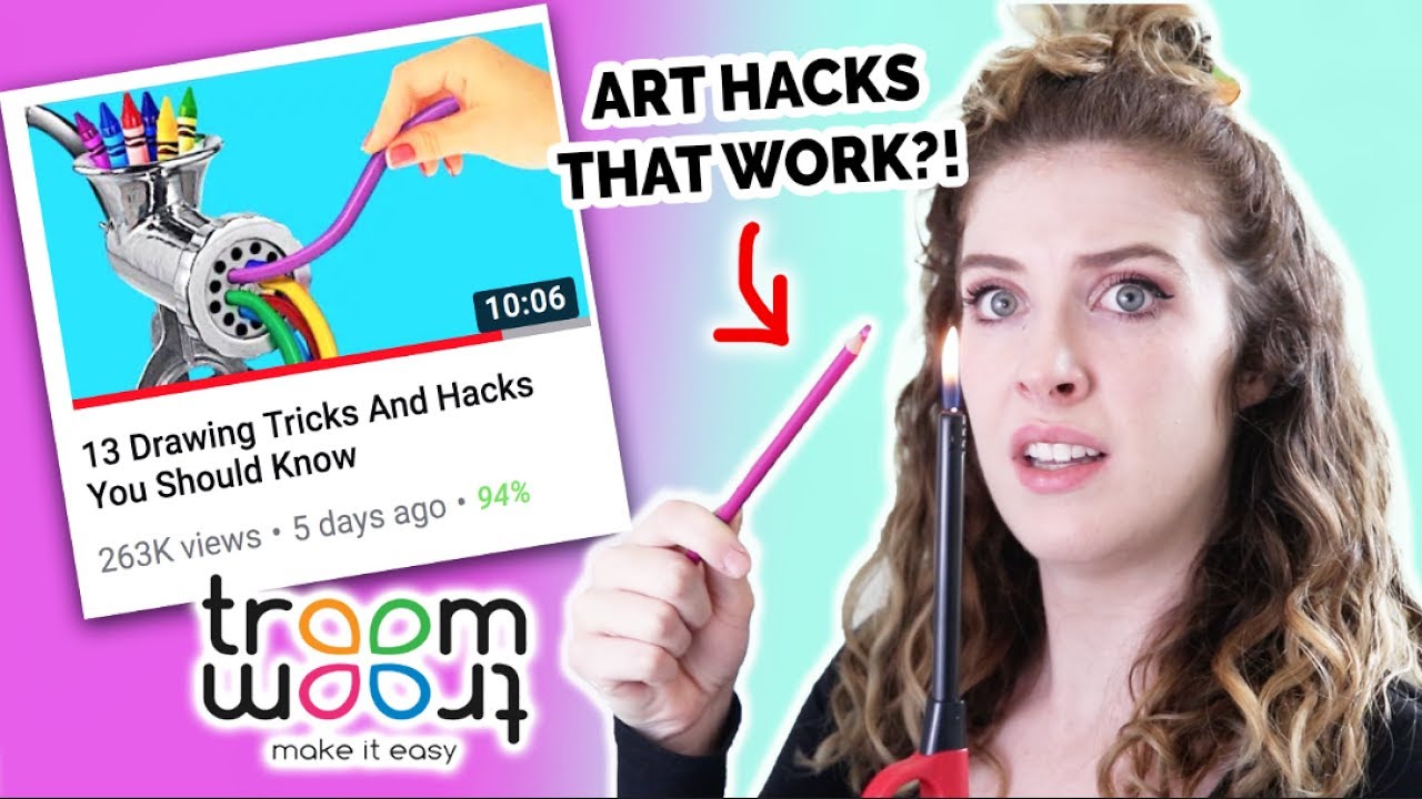 ARTIST TESTS TROOM TROOM ART HACKS!? - YouTube