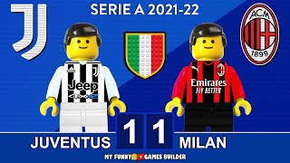 Juventus Milan 1-1 • Serie A 2021/22 Gol e Sintesi Juve Milan • All Goals & Highlights Lego Football