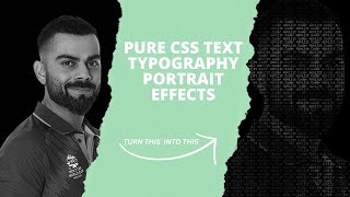 Text Typography Portrait using HTML & CSS | Pure CSS Effects | Virat Kohli