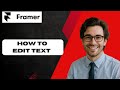 How to Edit Text in Framer Website Templates (full guide)