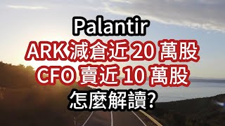 Palantir ARK 減倉近 20 萬股 CFO 賣近 10 萬股 怎麼解讀?