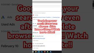 Erase Your Digital Footprint. Delete Browser Activity from Google #techhacks #browsertips #techtips