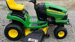 The cleanest John Deere LA115 (2008) riding mower I have ever seen!!!!