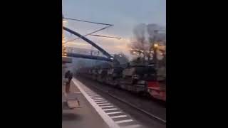 German giving thanks to Ukraine | Train loaded with 2 tanks of the German Army spotted in Germany