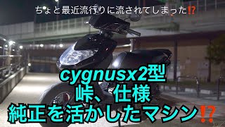 シグナスx2型‼️峠を攻める仕様⁉️純正加工カスタム‼️(N、MAXもやって来た‼️)