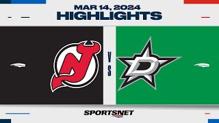 NHL Highlights | Devils vs. Stars - March 14, 2024