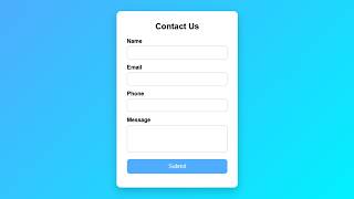 Complete Contact Form Using HTML CSS JavaScript | Form Validation Tutorial for Beginners