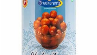 GHASITARAMS SHAHI GULAB JAMUN 1KG CANNED SWEETS.