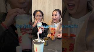 Sister steals everyone’s boba😭 #couple #couplegoals #couplecomedy  #foodie #foodies #funny #fun