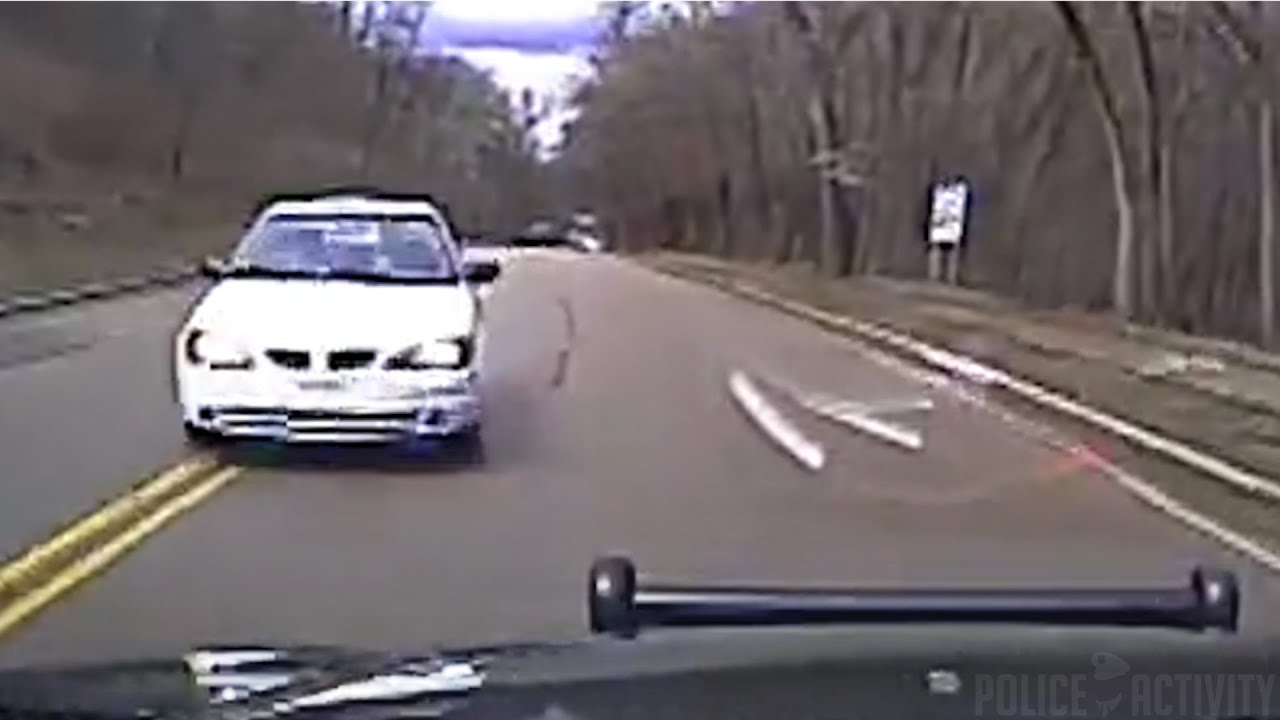 Dashcam Video Shows Distracted Driver Hits Hudson Police Car - YouTube